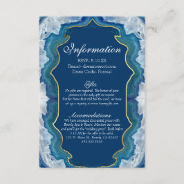 Tarjeta De Recepción Información de Geode Verde azulado azul de Bonito