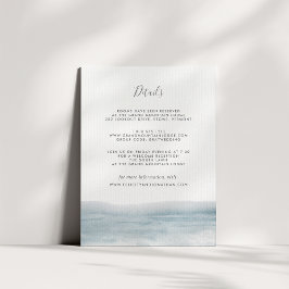 Tarjeta De Recepción Información de invitado de Boda de marea baja