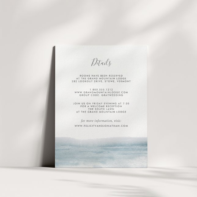 Tarjeta De Recepción Información de invitado de Boda de marea baja (Subido por el creador)