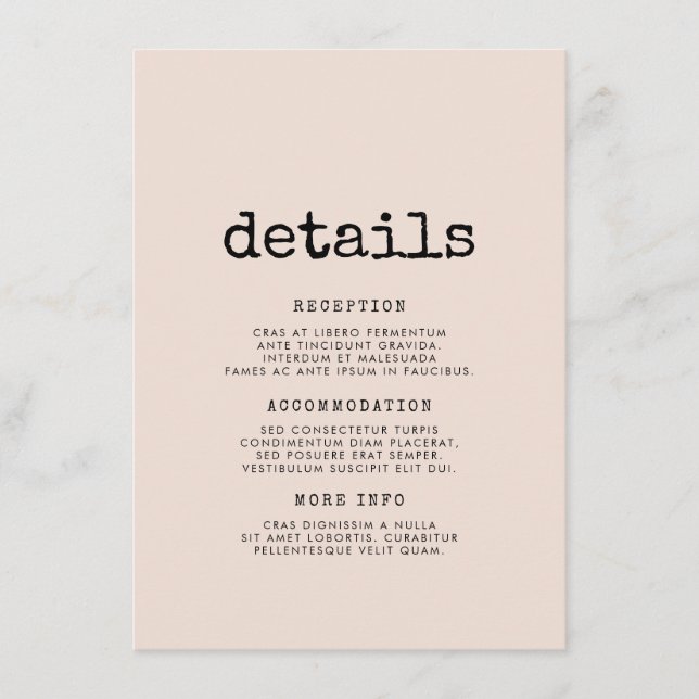 Tarjeta De Recepción Información de invitado de máquina de escribir min (Anverso)