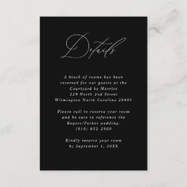 Tarjeta De Recepción Información de invitado del Boda de caligrafía min