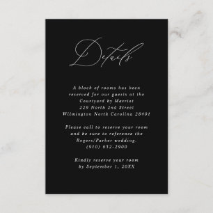 Tarjeta De Recepción Información de invitado del Boda de caligrafía min