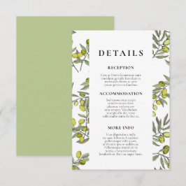 Tarjeta De Recepción Información de invitado del boda de patrones de bi