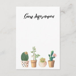 Tarjeta De Recepción Información de invitado sobre tipografía de color 