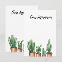 Tarjeta De Recepción Información de invitado sobre tipografía de color 