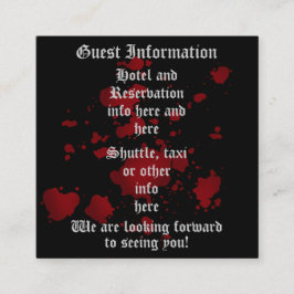 Tarjeta De Recepción Información de invitados de boda de Vampiro Hallow