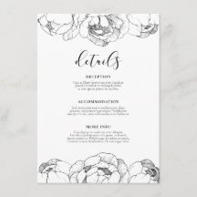 Información de invitados de bodas sobre peonías ne