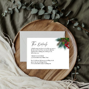 Tarjeta De Recepción Información de la boda elegante