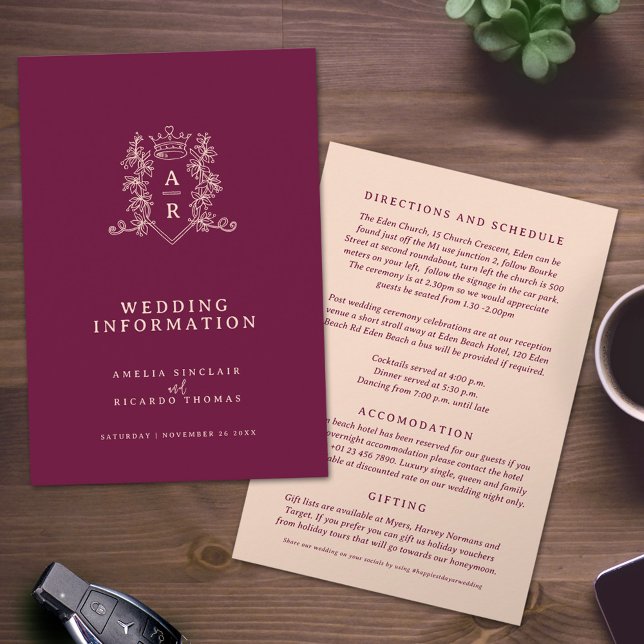 Tarjeta De Recepción Información de los clientes del boda de melocotón  (Subido por el creador)