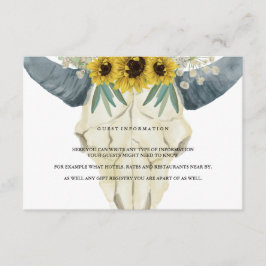 Tarjeta De Recepción Información de los invitados sobre las acuarelas d