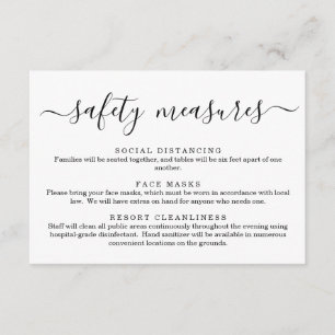 Tarjeta De Recepción Información de Máscara de Seguridad Covid 19 Dista