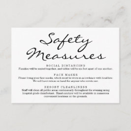 Tarjeta De Recepción Información de Máscara de Seguridad Covid 19 Dista