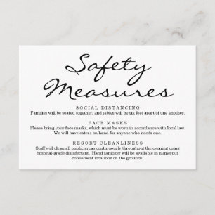 Tarjeta De Recepción Información de Máscara de Seguridad Covid 19 Dista