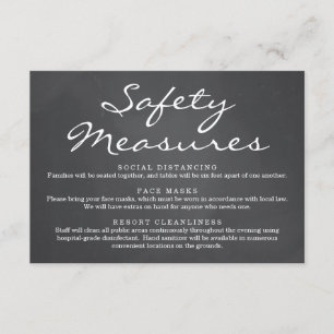 Tarjeta De Recepción Información de Máscara de Seguridad Covid 19 Dista