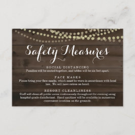 Tarjeta De Recepción Información de Máscara de Seguridad Covid 19 Dista