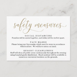 Tarjeta De Recepción Información de Máscara de Seguridad Covid 19 Dista