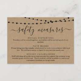 Tarjeta De Recepción Información de Máscara de Seguridad Covid 19 Dista