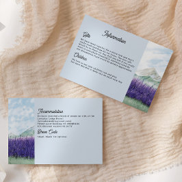 Tarjeta De Recepción Información del Boda de Mountain Lavender