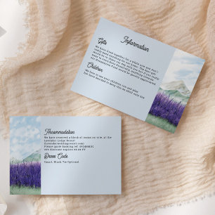 Tarjeta De Recepción Información del Boda de Mountain Lavender