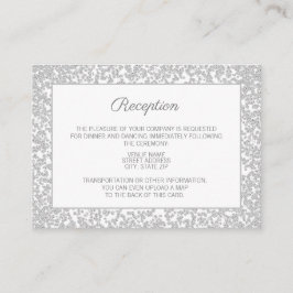 Tarjeta De Recepción Información del Boda del Purpurina de diamantes de