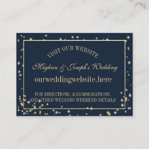 Tarjeta De Recepción Información del Boda Starry Sky Insertar