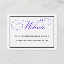 Tarjeta De Recepción Información del sitio web del Boda de caligrafía p