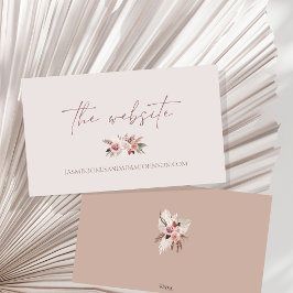 Tarjeta De Recepción Información del sitio web del Boda Dusty Rosa Boho