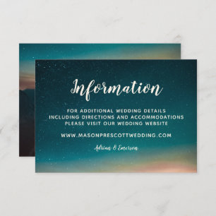 Tarjeta De Recepción Información del sitio web Night Sky Galaxy Mountai