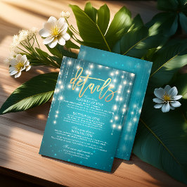 Tarjeta De Recepción Información detallada del Boda de las luces de cad
