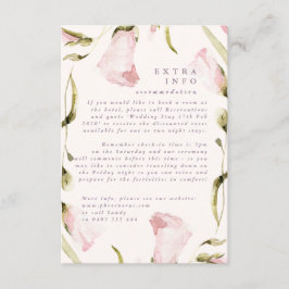 Tarjeta De Recepción Información detallada sobre el Boda de Flores Silv