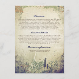 Tarjeta De Recepción Información/detalles sobre el Boda de Woodland Rús