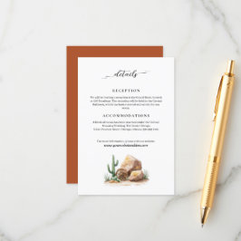 Tarjeta De Recepción Información moderna sobre el desierto silvestre de