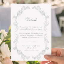 Información para invitados botánicos azul polvorie