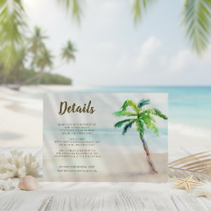 Tarjeta De Recepción Información para invitados de la boda del árbol de