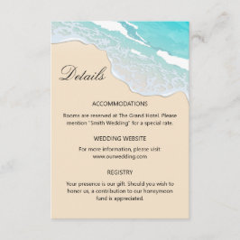 Tarjeta De Recepción Información para invitados de la celebración tropi