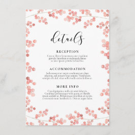 Tarjeta De Recepción Información para los huéspedes del boda de Respira