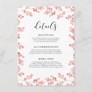 Tarjeta De Recepción Información para los huéspedes del boda de Respira