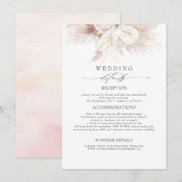 Tarjeta De Recepción Información sobre el Boda de Grass Anthuriums y Pa