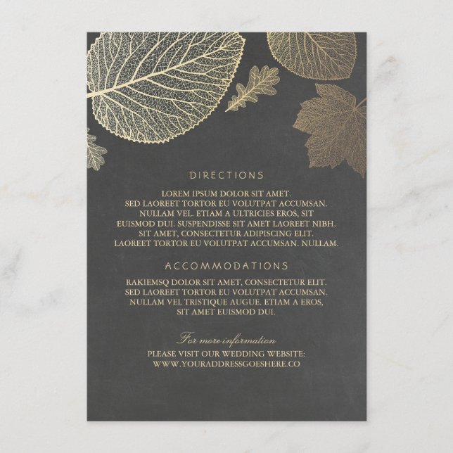 Tarjeta De Recepción Información sobre el Boda de la charla sobre las h (Anverso)