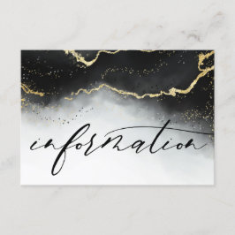 Tarjeta De Recepción Información sobre el Boda negro Ethereal Mist Ombr