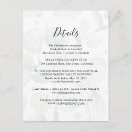 Tarjeta De Recepción Información sobre el cliente de Greenery Eucalyptu