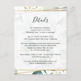 Tarjeta De Recepción Información sobre el cliente de Greenery Eucalyptu