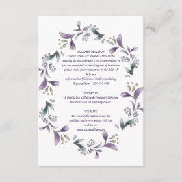 Tarjeta De Recepción Información sobre invitados de boda de primavera f