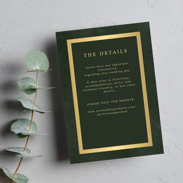 Tarjeta De Recepción Información sobre invitados de boda elegante y ver (Subido por el creador)