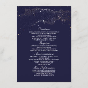 Tarjeta De Recepción Información sobre la Marina Nocturna Starry y el B