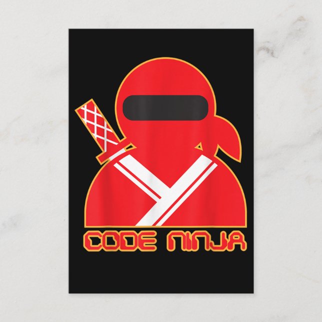 Tarjeta De Recepción Ingeniero de Codificación Informática de Code Ninj (Anverso)