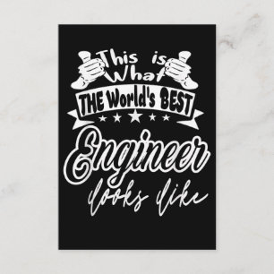 Tarjeta De Recepción Ingeniero: Parece Mejor Ingeniero Del Mundo