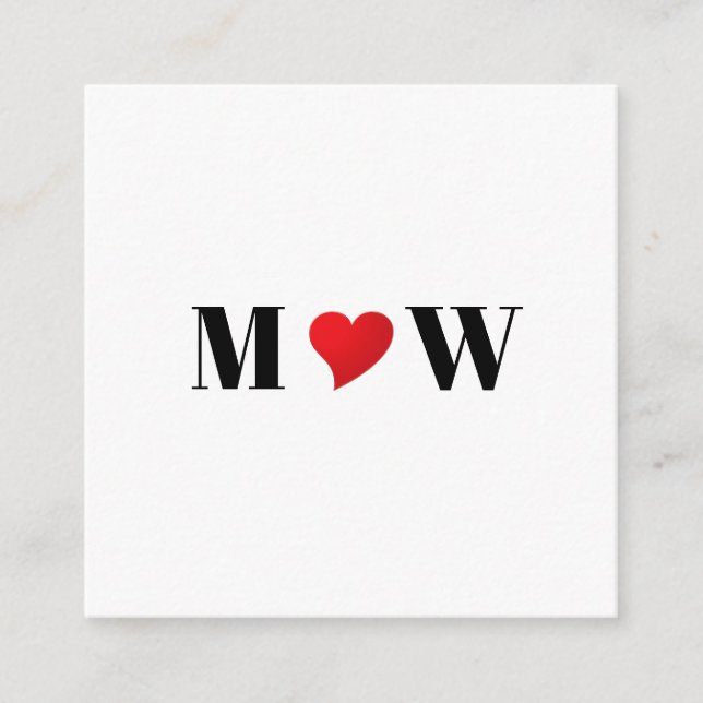 Tarjeta De Recepción Iniciales monográficas de parejas de personalizado (Anverso)