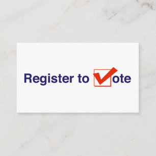 Tarjeta De Recepción Inscríbase Para Votar 2026