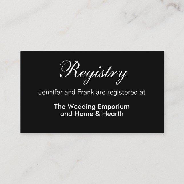 Tarjeta De Recepción Inscripción moderna de un registro de Bodas floral (Anverso)